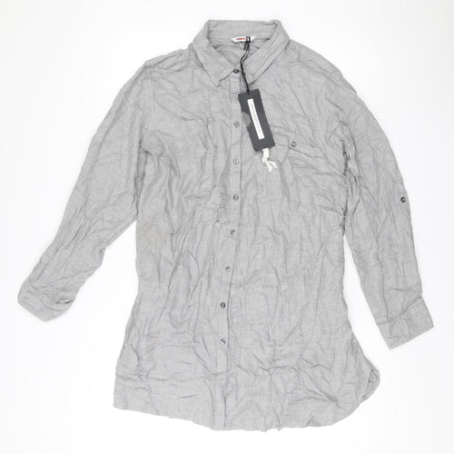 Marks and Spencer Women’s Grey Shirt Dress Size 22 Viscose Belted
