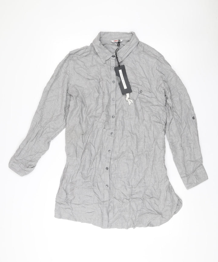 Marks and Spencer Women’s Grey Shirt Dress Size 22 Viscose Belted