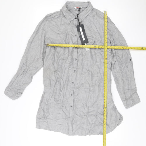 Marks and Spencer Women’s Grey Shirt Dress Size 22 Viscose Belted