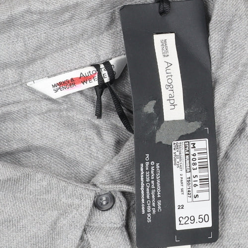 Marks and Spencer Women’s Grey Shirt Dress Size 22 Viscose Belted