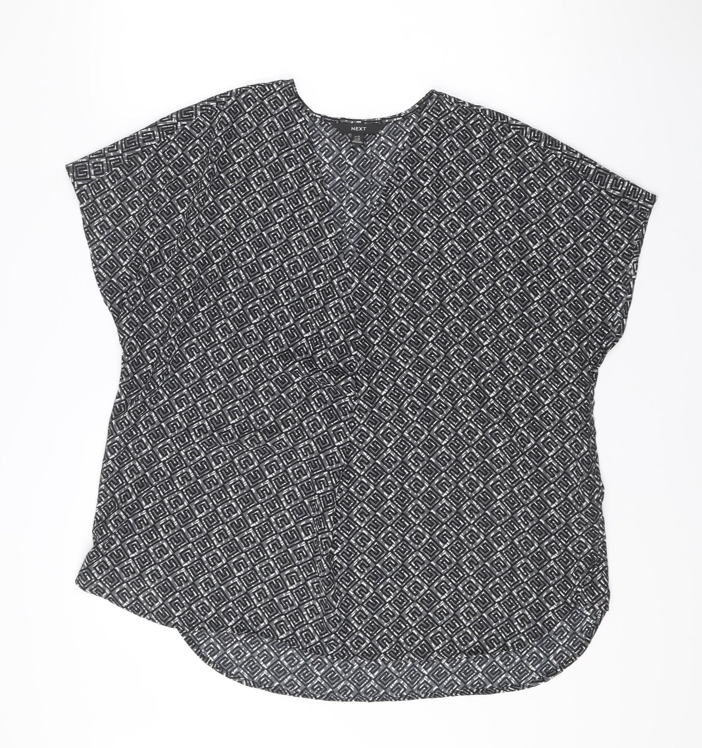 Next Womens Black Geometric Sleeveless Blouse UK 14