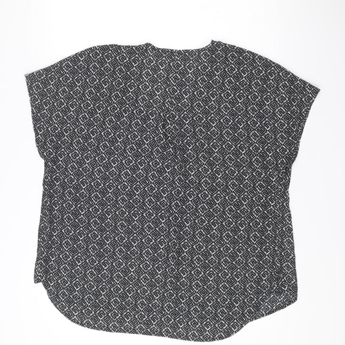 Next Womens Black Geometric Sleeveless Blouse UK 14