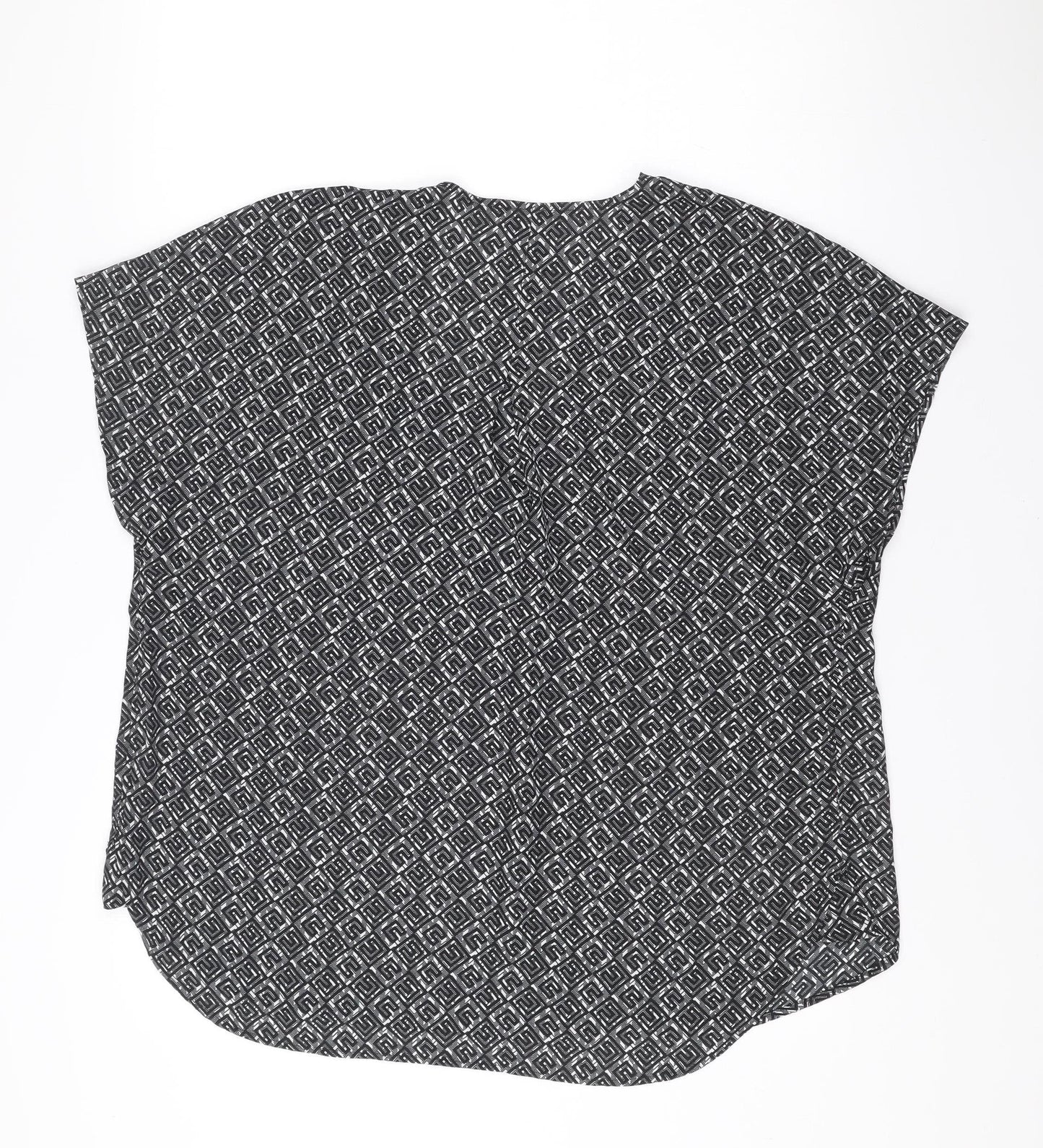 Next Womens Black Geometric Sleeveless Blouse UK 14