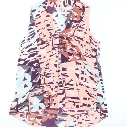 Next Women’s Multicoloured Geometric Sleeveless Tunic Blouse UK 10