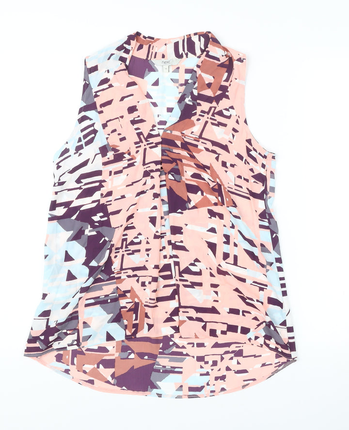 Next Women’s Multicoloured Geometric Sleeveless Tunic Blouse UK 10