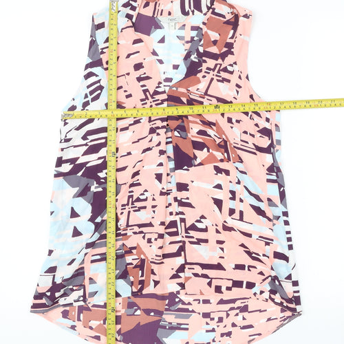 Next Women’s Multicoloured Geometric Sleeveless Tunic Blouse UK 10