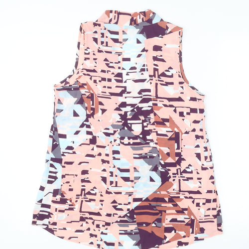 Next Women’s Multicoloured Geometric Sleeveless Tunic Blouse UK 10