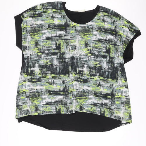 Virtuelle Women’s XL Black Multicoloured Sleeveless Tunic Blouse