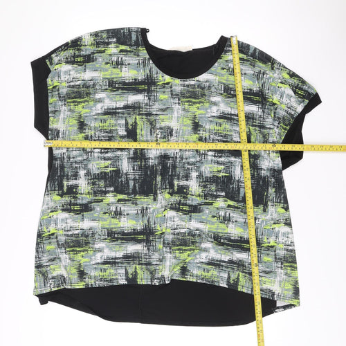 Virtuelle Women’s XL Black Multicoloured Sleeveless Tunic Blouse
