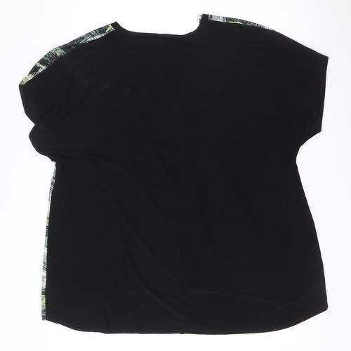 Virtuelle Women’s XL Black Multicoloured Sleeveless Tunic Blouse