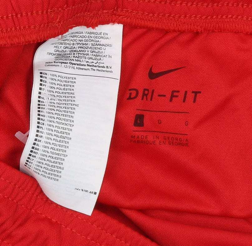 Nike Men’s Red Athletic Dri-Fit Shorts Size L Sportswear