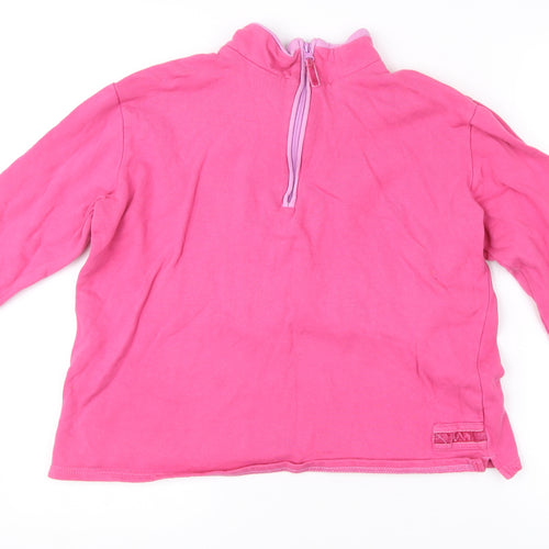 Peter Storm Womens Pink Cotton 1/4 Zip Track Jacket Size 12