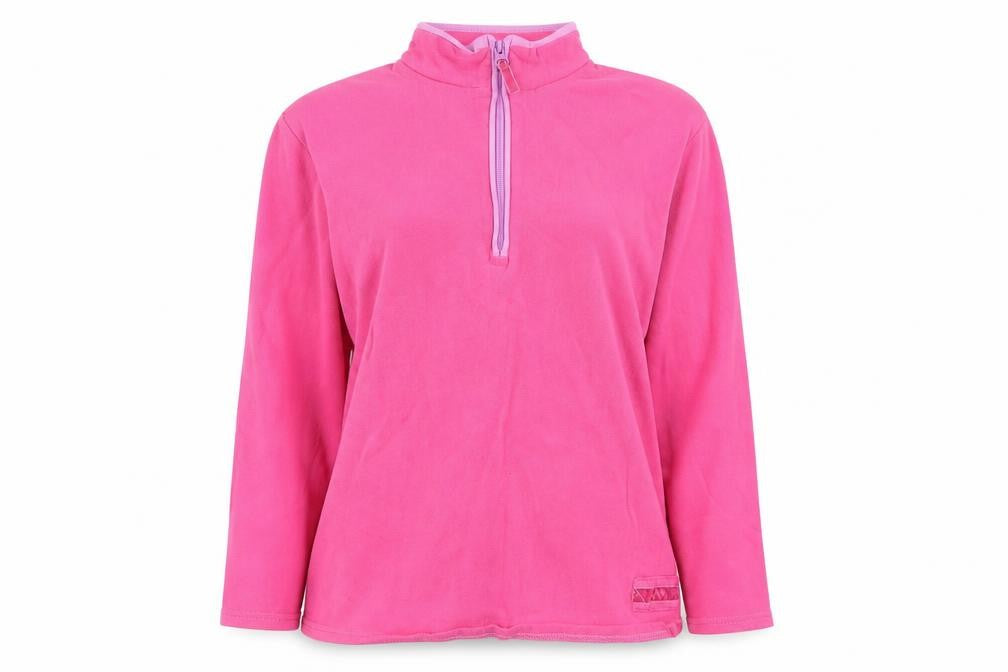 Front view of Peter Storm women’s pink cotton 1/4 zip track jacket, size UK 12
