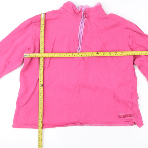 Peter Storm Womens Pink Cotton 1/4 Zip Track Jacket Size 12