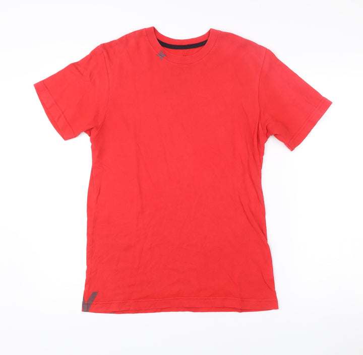 Hurley Men's Red Small Regular Fit Crew Neck Cotton T-Shirt