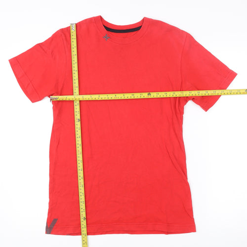 Hurley Men's Red Small Regular Fit Crew Neck Cotton T-Shirt