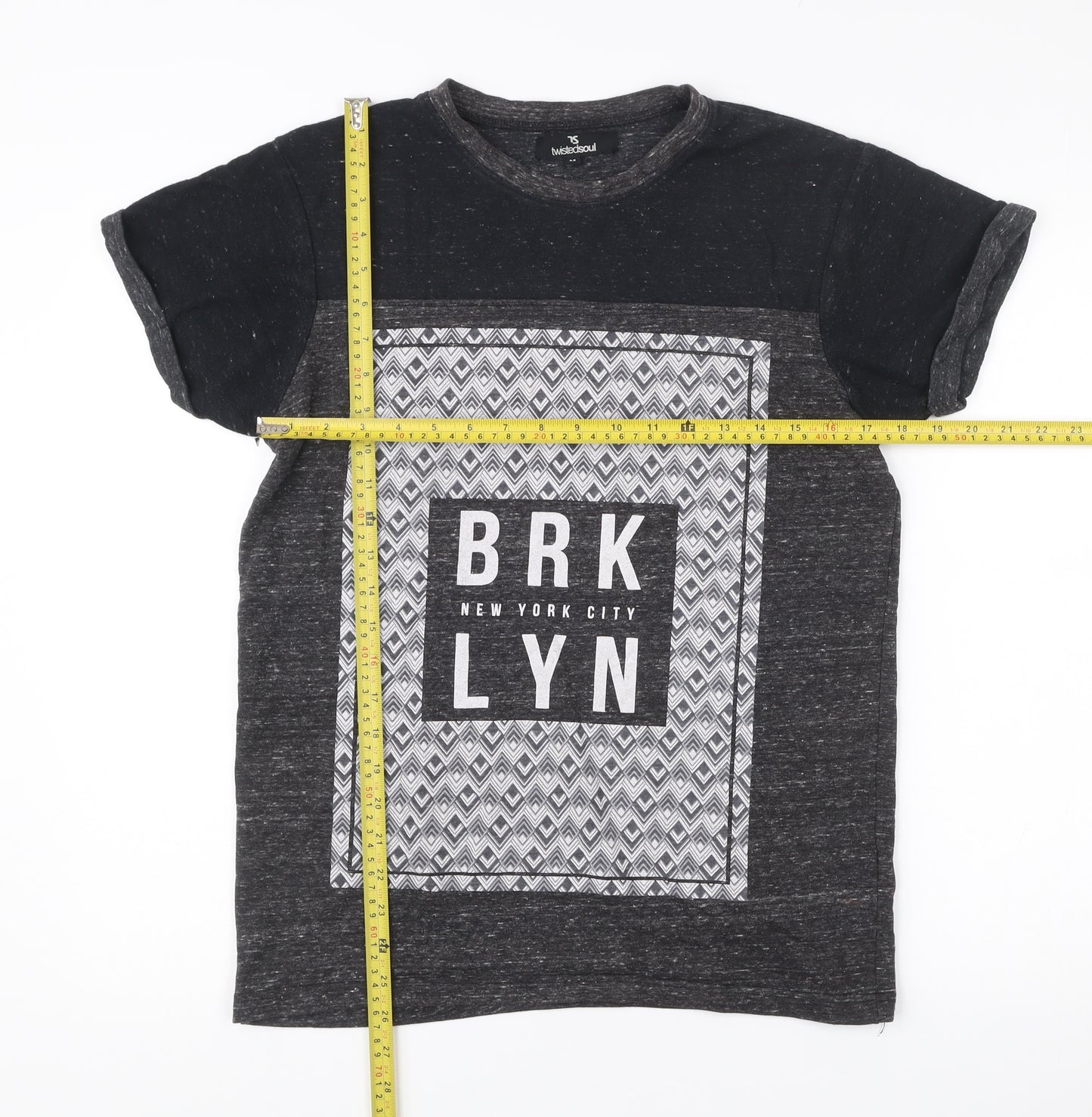 Twisted Soul Men’s Black Medium BRKLYN Graphic Print T-Shirt
