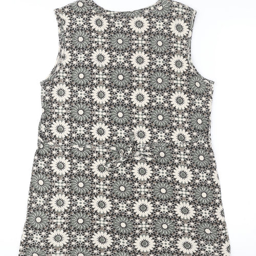 Maine New England Women’s Multicoloured Cotton Floral Tunic Blouse Size 12