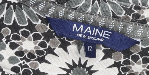 Maine New England Women’s Multicoloured Cotton Floral Tunic Blouse Size 12