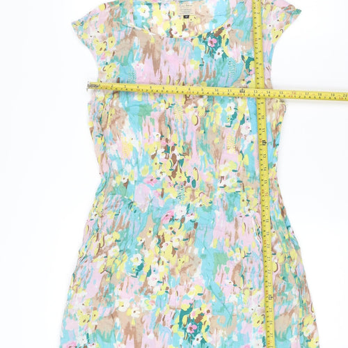 River Island Women's Multicoloured Strapless Floral Dress Size 12