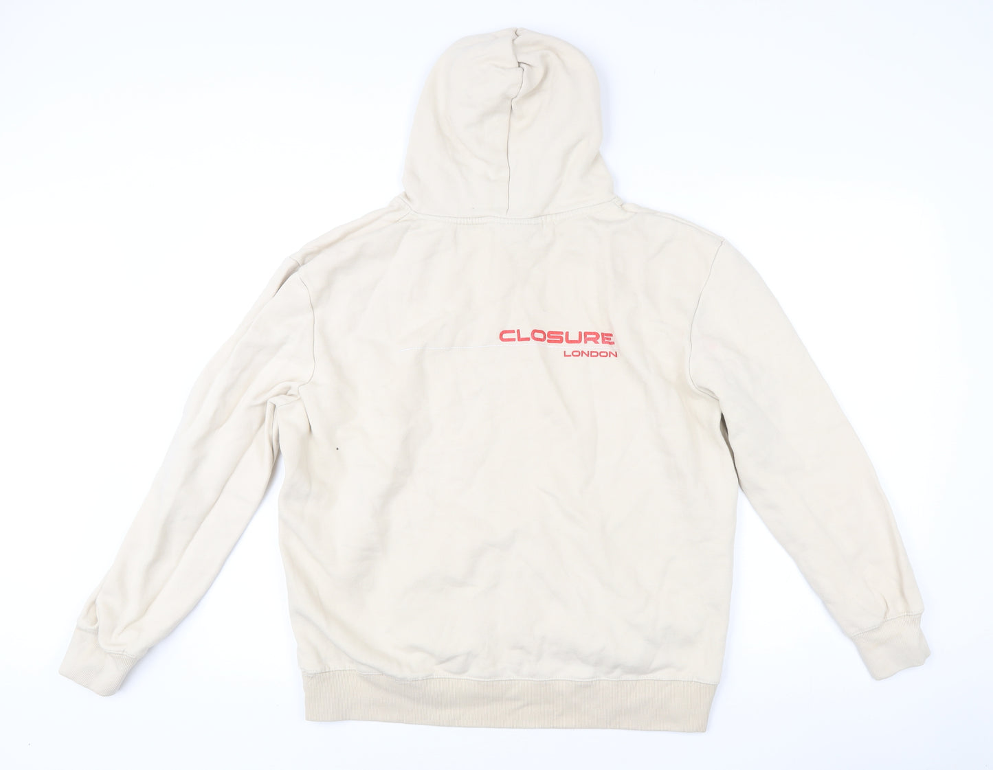 Closure London Men’s Beige XL Pullover Hoodie with Logo