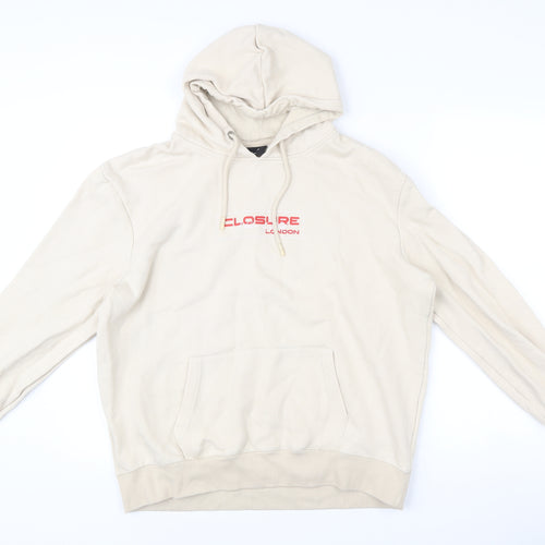 Closure London Men’s Beige XL Pullover Hoodie with Logo