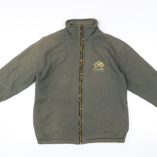 Cityscape Men's Green Fleece Jacket M Basic Full Zip Casual Outdoor