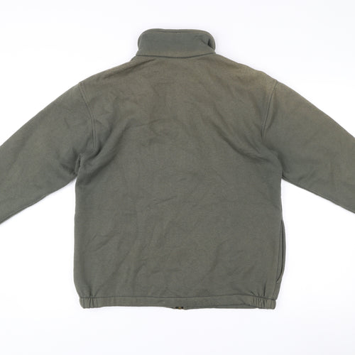 Cityscape Men's Green Fleece Jacket M Basic Full Zip Casual Outdoor