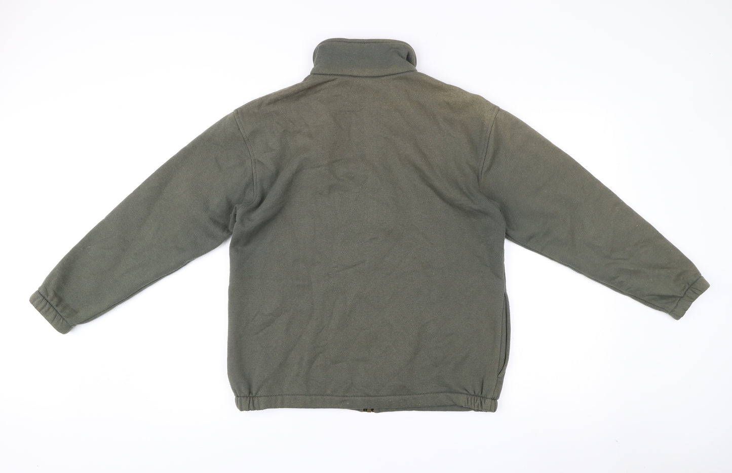 Cityscape Men's Green Fleece Jacket M Basic Full Zip Casual Outdoor