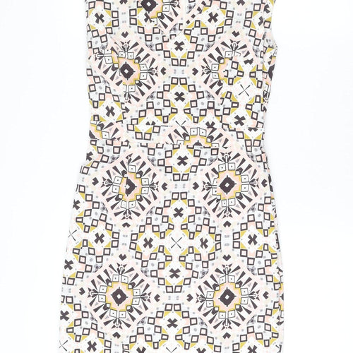 French Connection Women’s Multicoloured Size 10 Sleeveless Shift Dress