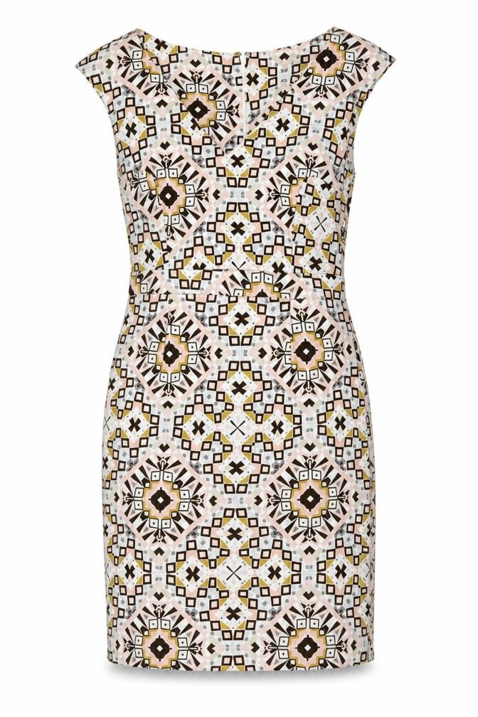Front view of French Connection Women’s Multicoloured, size UK 10, Sleeveless Shift Dress