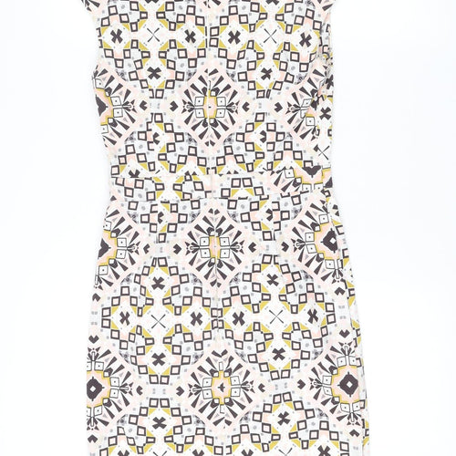 French Connection Women’s Multicoloured Size 10 Sleeveless Shift Dress