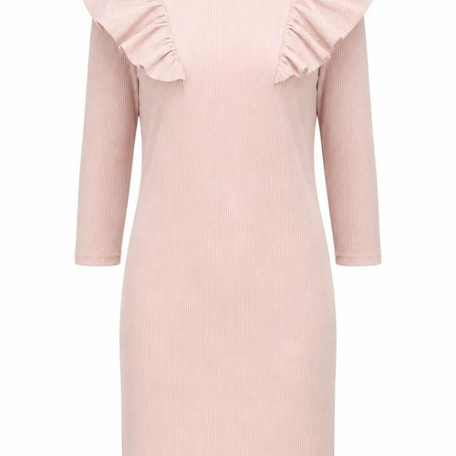 Miss Selfridge Petites Pink Bodycon Knee Length Ruffle Dress UK 10