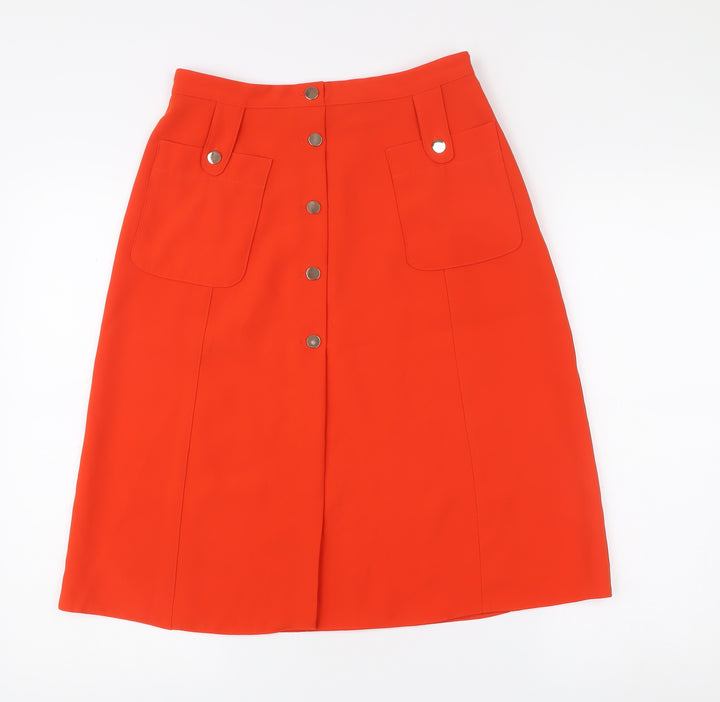 River Island Women’s Red A-Line Knee Length Skirt Size 10