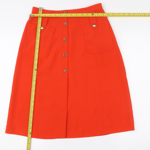 River Island Women’s Red A-Line Knee Length Skirt Size 10