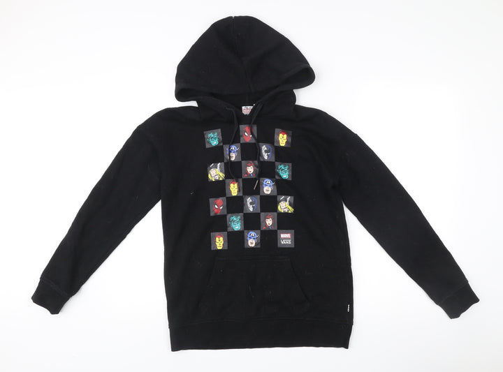 Vans Marvel Black Pullover Hoodie XS Women’s Comic Graphic Sweatshirt