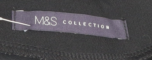 Marks and Spencer Women Black Size 6 Shift Dress 3/4 Sleeve