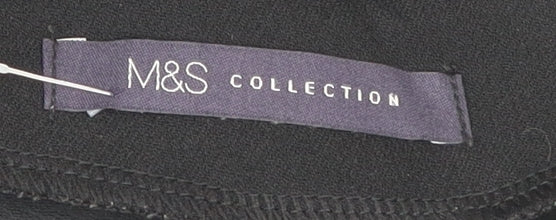 Marks and Spencer Women Black Size 6 Shift Dress 3/4 Sleeve