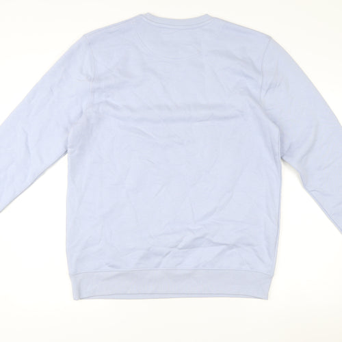 Wilderness Mens Blue L Sweatshirt Pullover Crew Neck Graphic Print