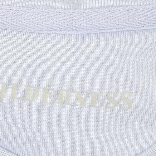 Wilderness Mens Blue L Sweatshirt Pullover Crew Neck Graphic Print