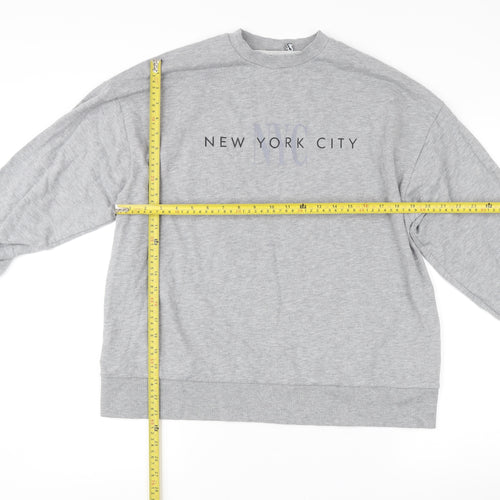 ASOS Women Grey Size 8 Maternity Sweatshirt NYC Logo Pullover
