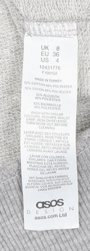 ASOS Women Grey Size 8 Maternity Sweatshirt NYC Logo Pullover