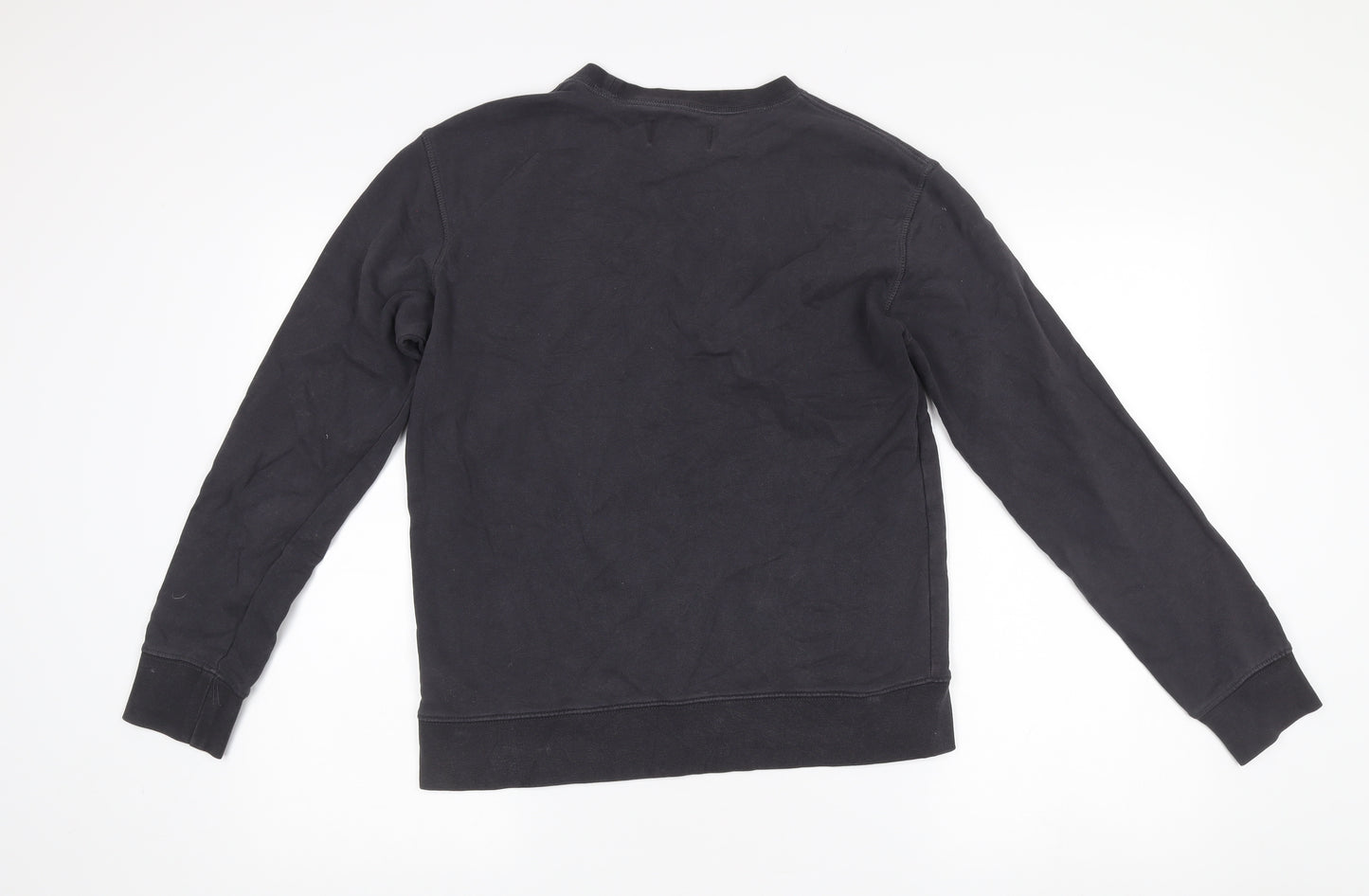 Marks and Spencer Men's Black Cotton Pullover Sweatshirt Size S