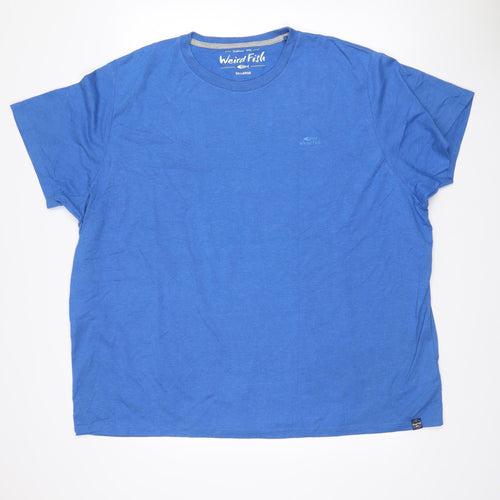 Weird Fish Men’s Blue 5XL Crew Neck Cotton Blend T-Shirt