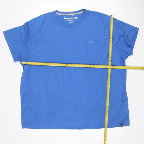 Weird Fish Men’s Blue 5XL Crew Neck Cotton Blend T-Shirt