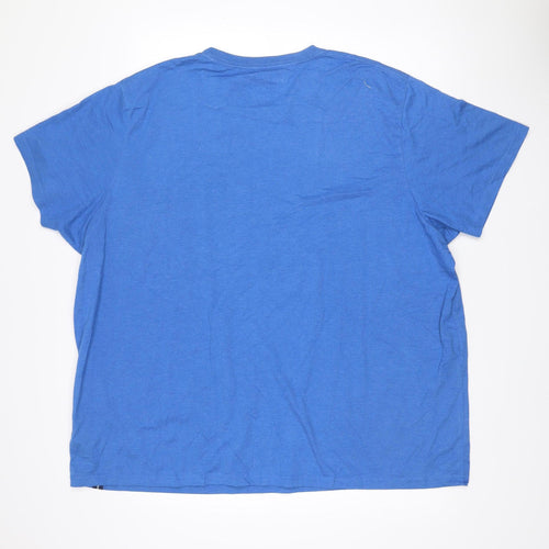 Weird Fish Men’s Blue 5XL Crew Neck Cotton Blend T-Shirt