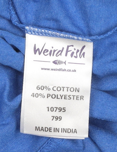 Weird Fish Men’s Blue 5XL Crew Neck Cotton Blend T-Shirt