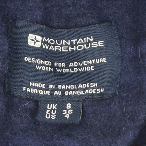 Mountain Warehouse Womens Navy Pullover Sweatshirt UK 8 Funnel Neck