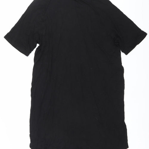 Monki Women’s Black Short Sleeve T-Shirt Dress Size S Crew Neck