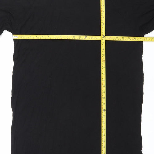 Monki Women’s Black Short Sleeve T-Shirt Dress Size S Crew Neck